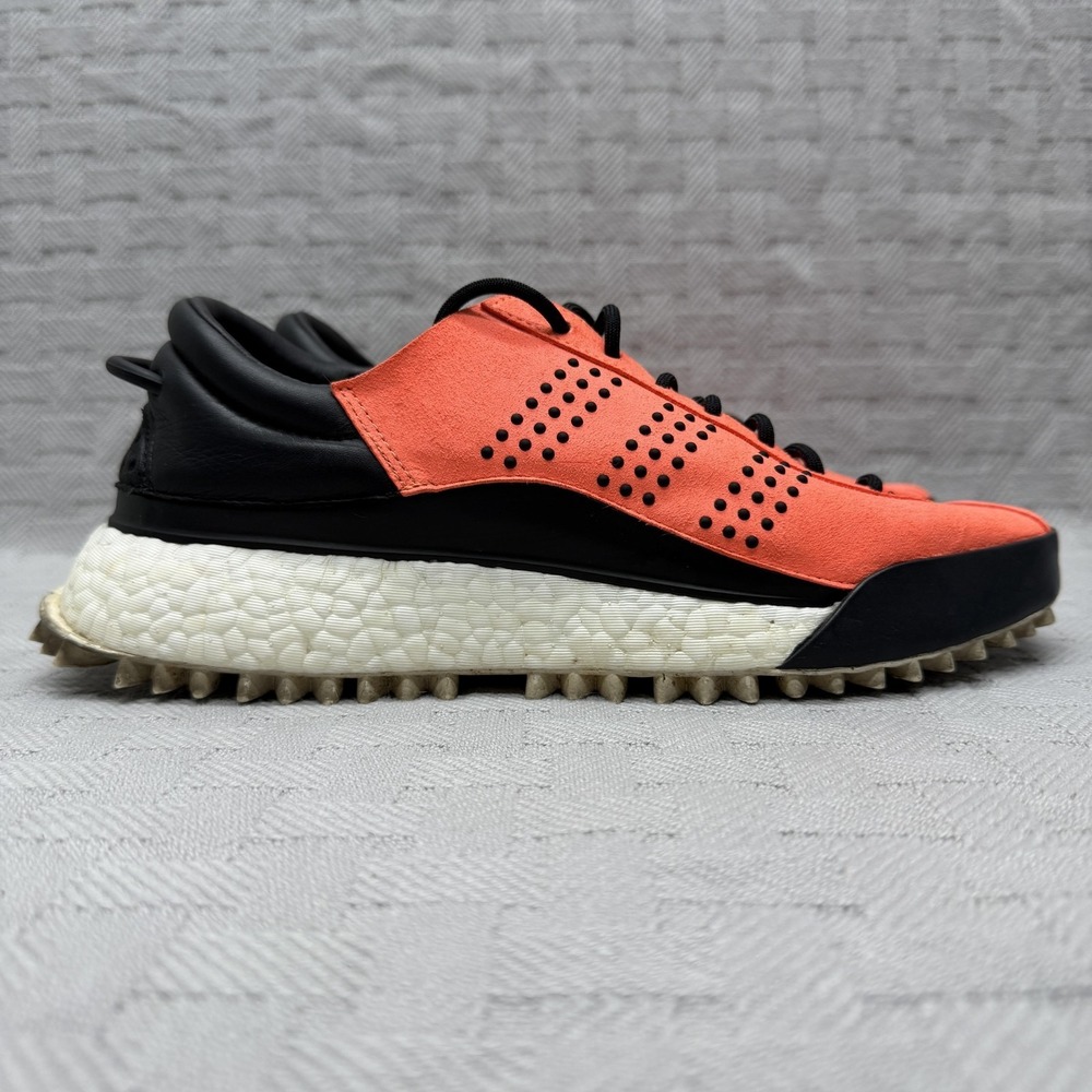 Adidas Shoes Mens Size 7.5 Orange Black Suede Trail Running AC6840 Sneakers